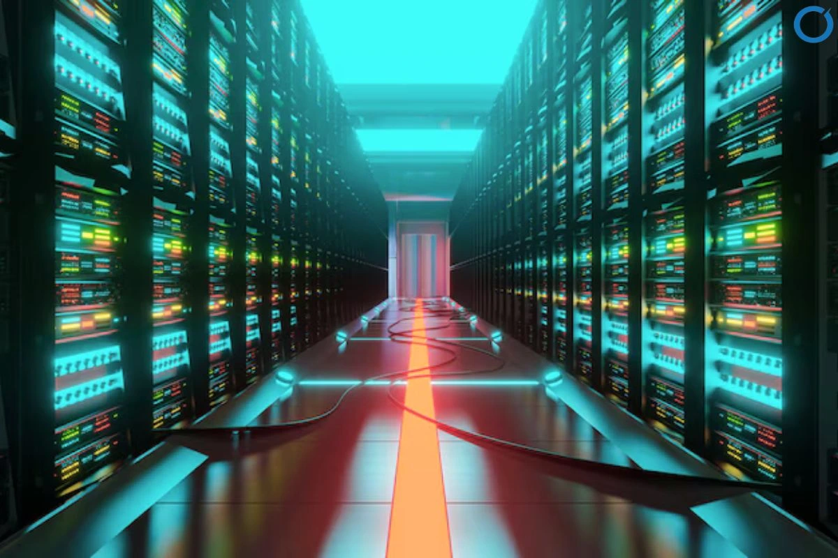 Data center BIM coordination model showing server racks, MEP systems, cooling infrastructure, and electrical rooms