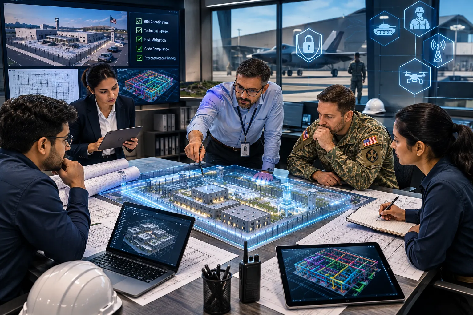Defense and security preconstruction project information and technical review