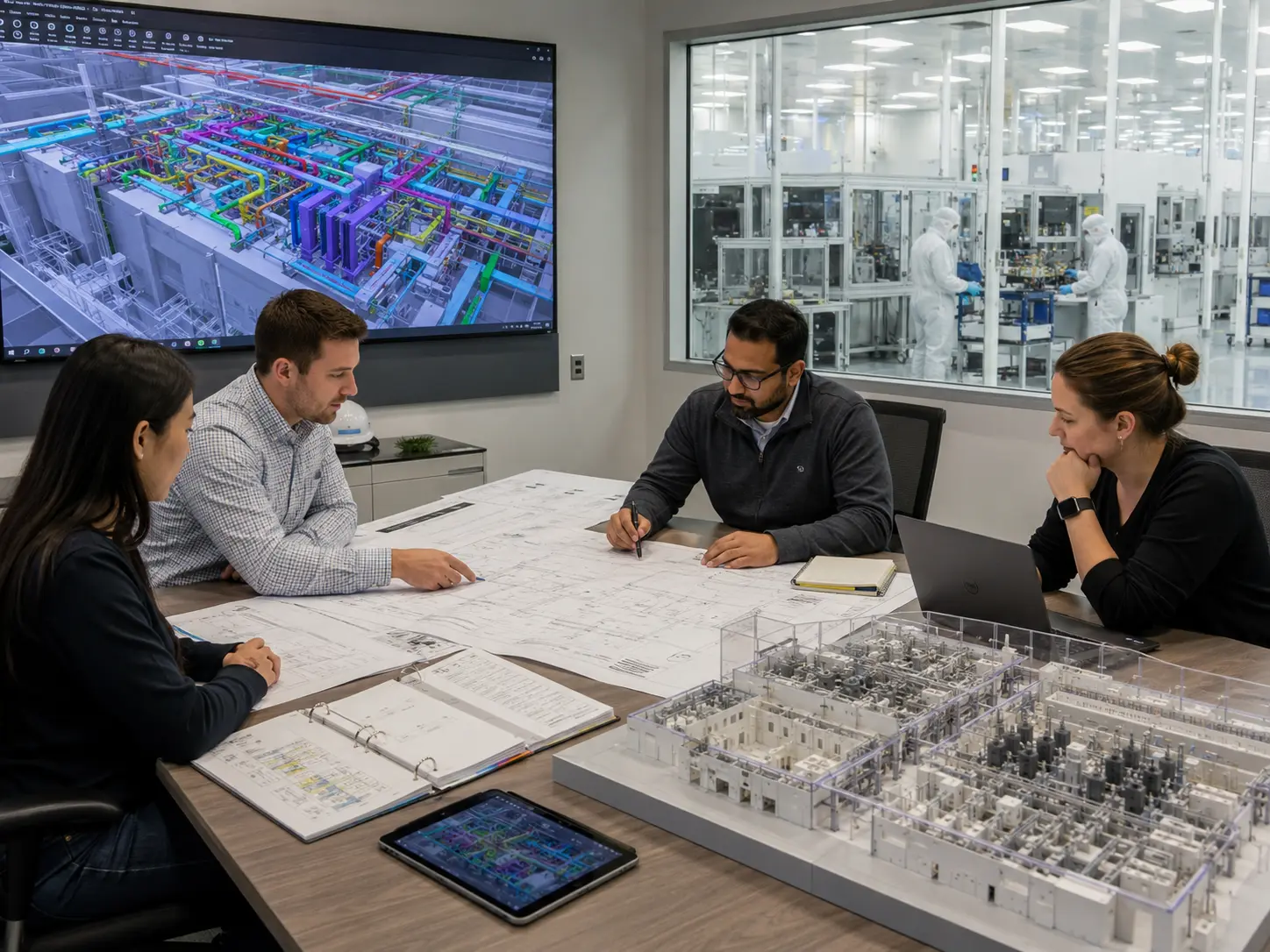Semiconductor project documentation and cleanroom BIM preconstruction review