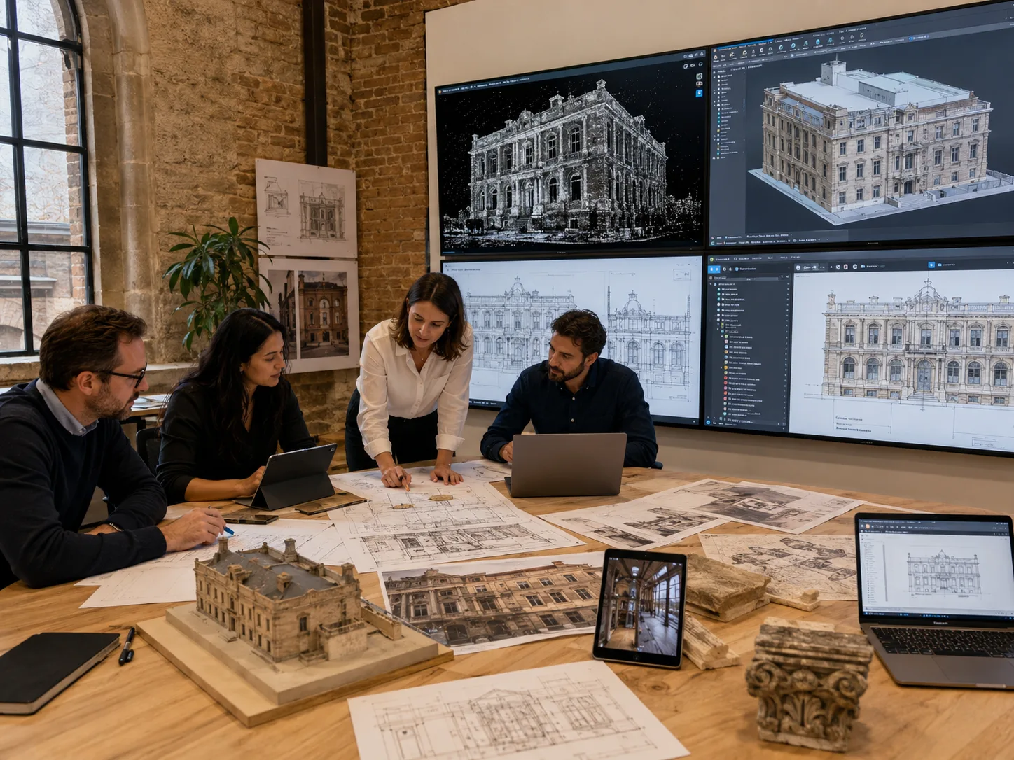 Historic building HBIM and existing-condition coordination workflow