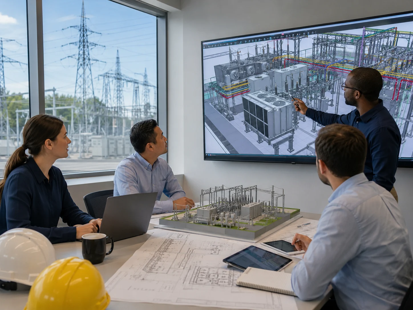 Energy utility BIM workflow and electrical infrastructure coordination review