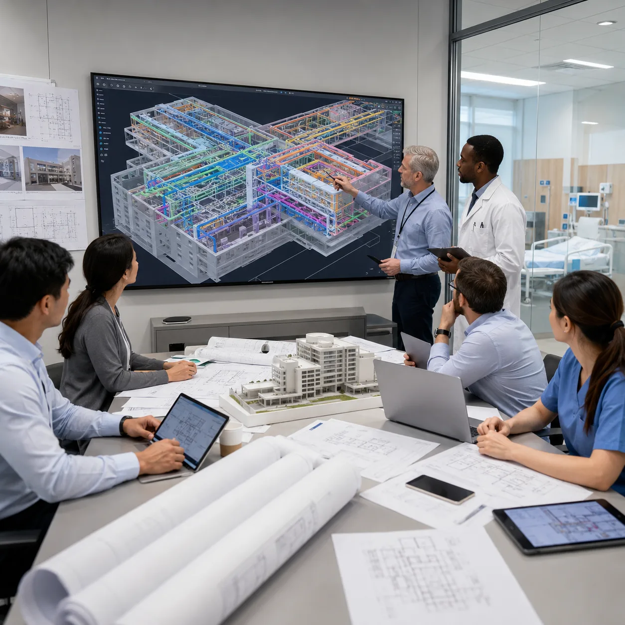 Healthcare BIM coordination and multidisciplinary MEP project review
