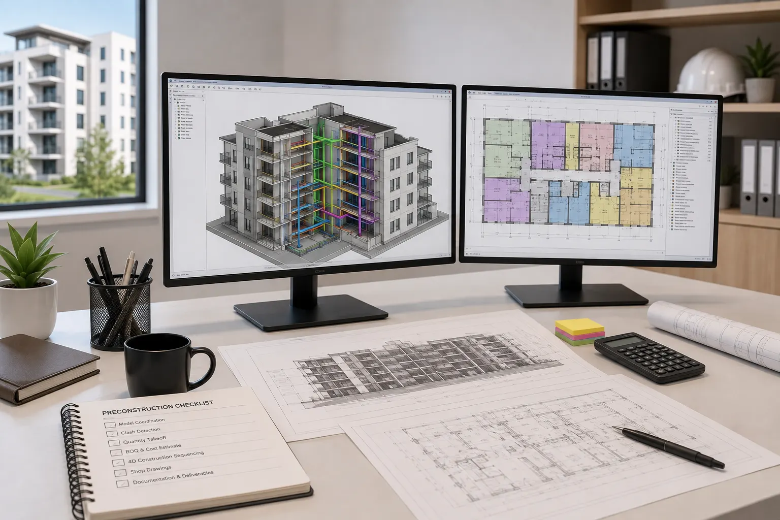 Residential multi-family BIM coordination and preconstruction workflow