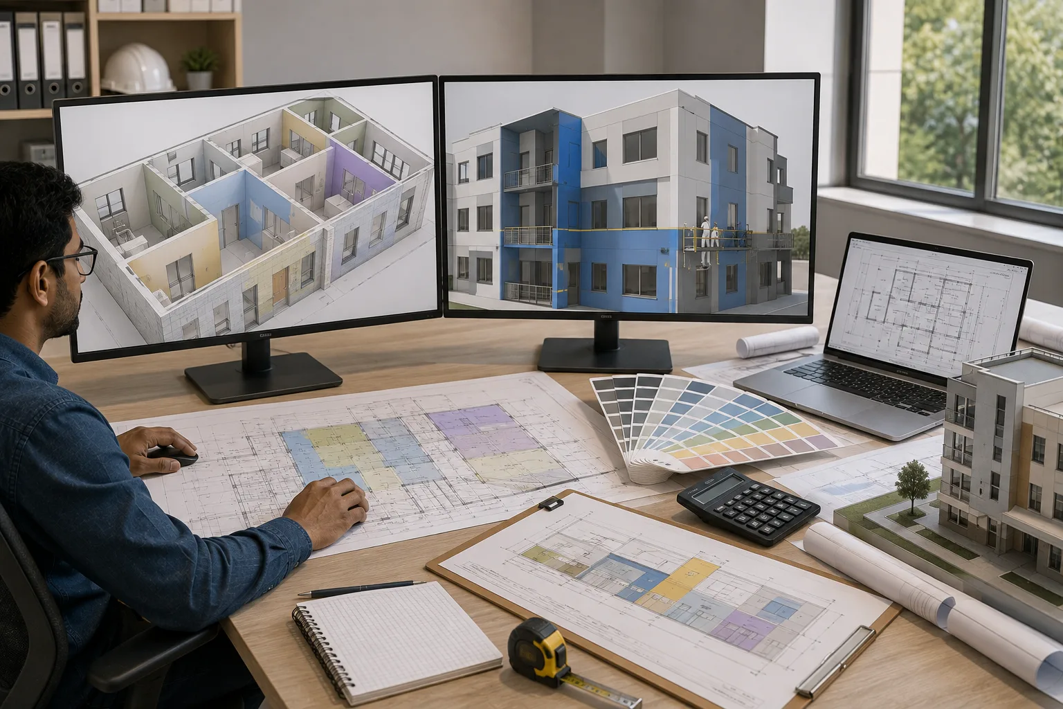 Painting estimating and quantity takeoff for interior and exterior surfaces