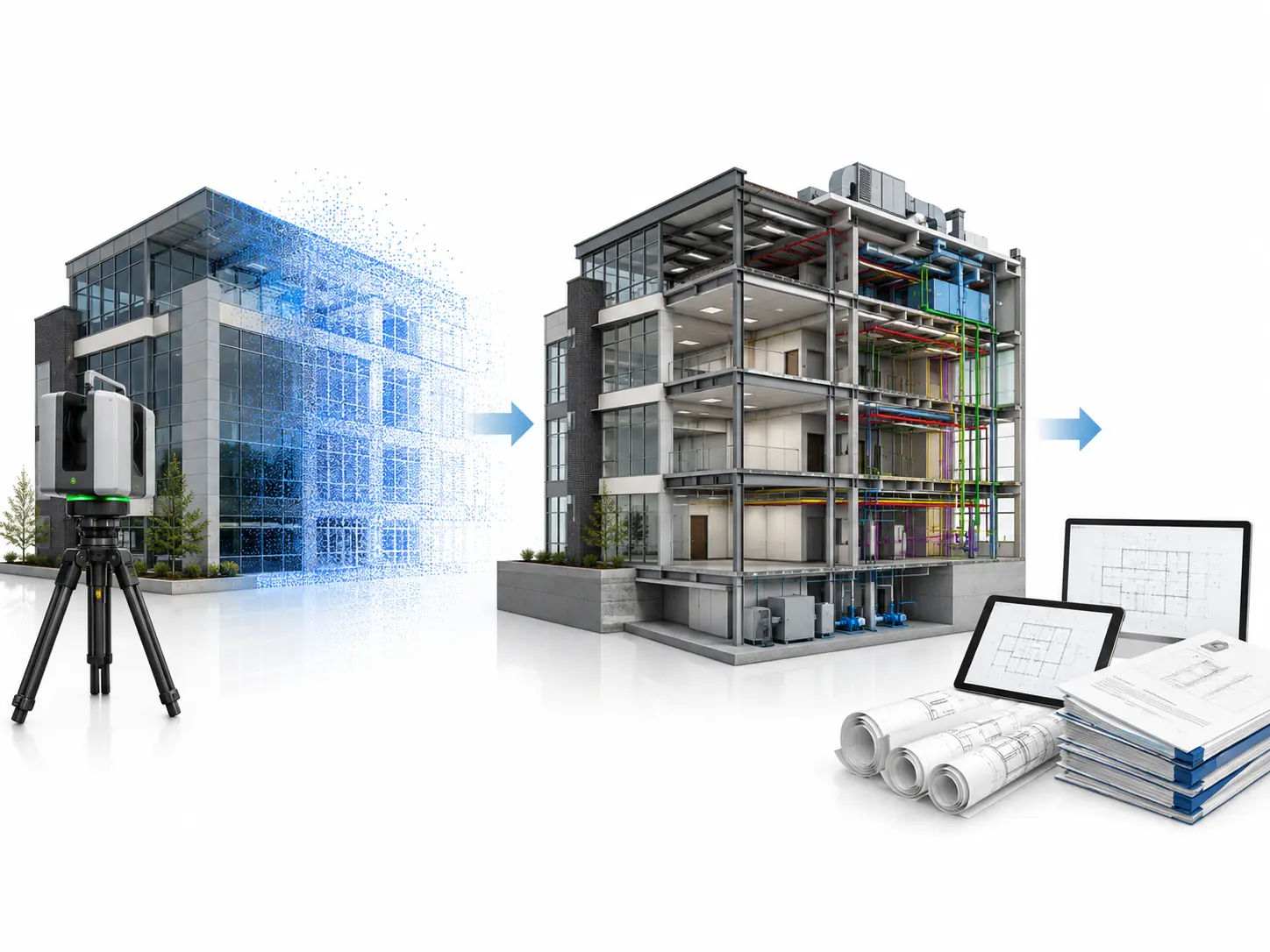 As-built BIM modeling from point cloud survey and record information