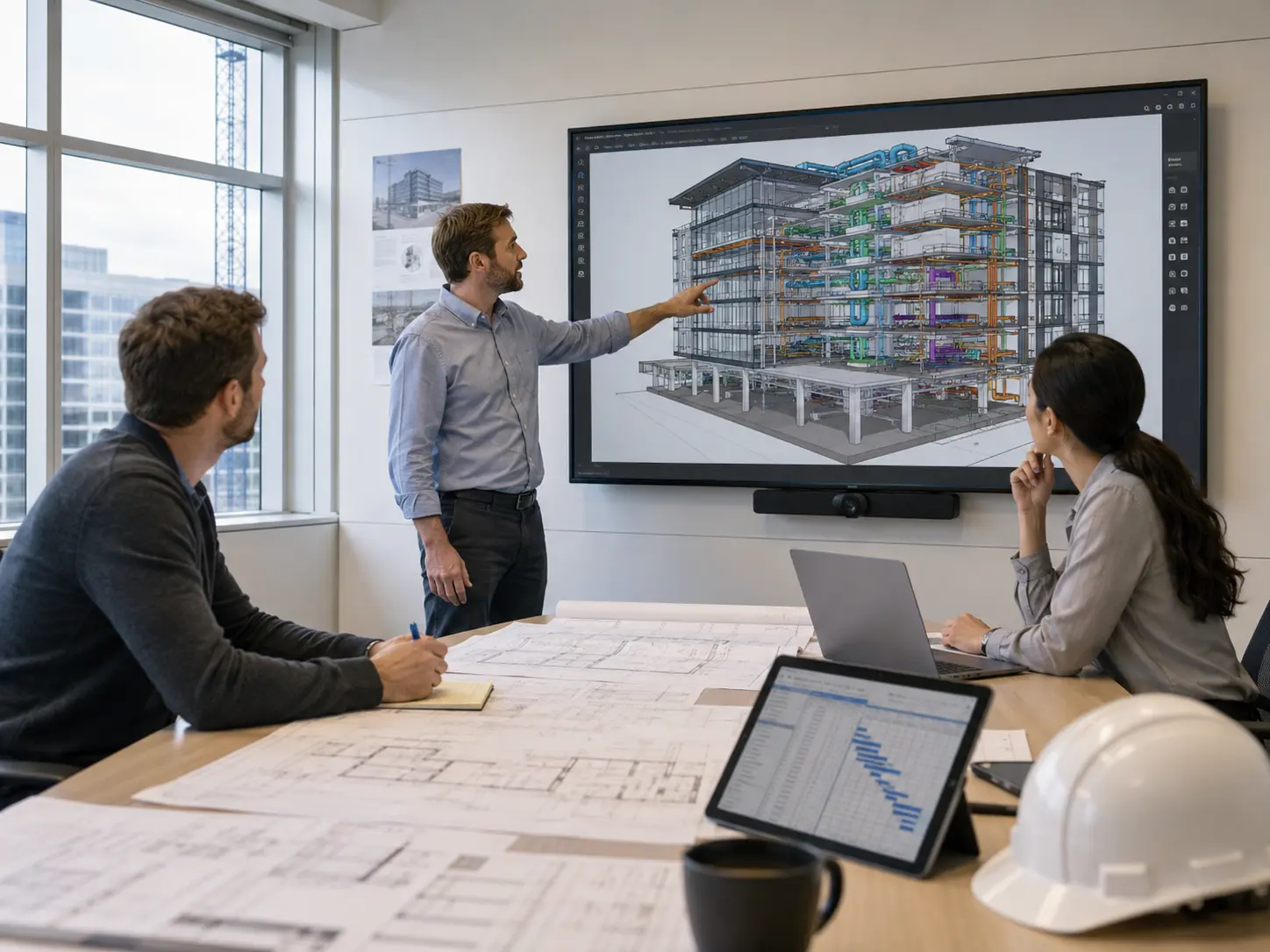 Architectural BIM model and construction project review