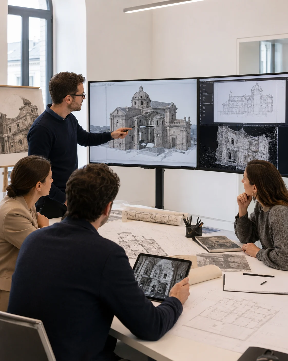 HBIM model development and historic building existing-condition coordination