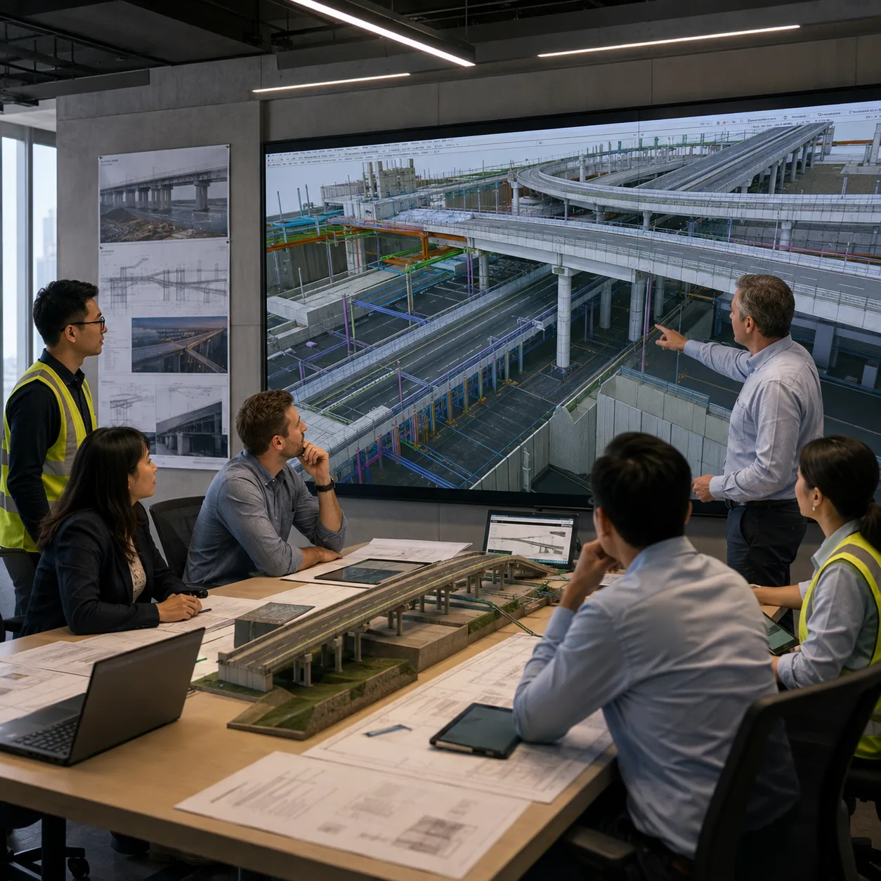 Civil infrastructure BIM and structural coordination model