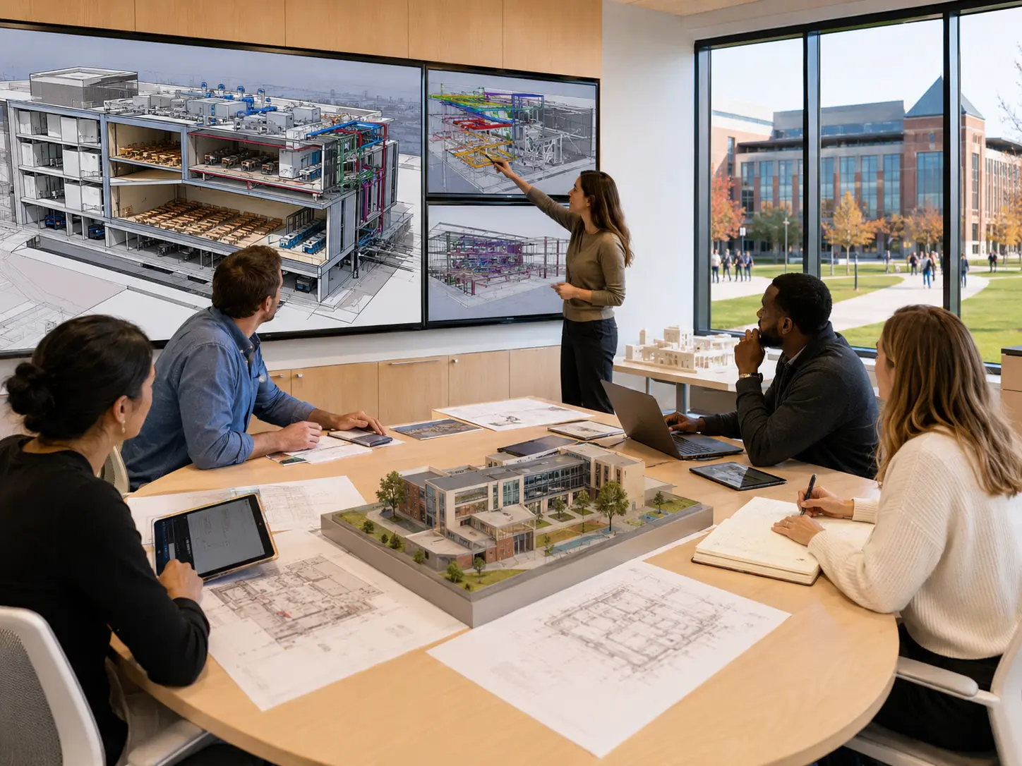 Institutional educational BIM model and multidisciplinary coordination review