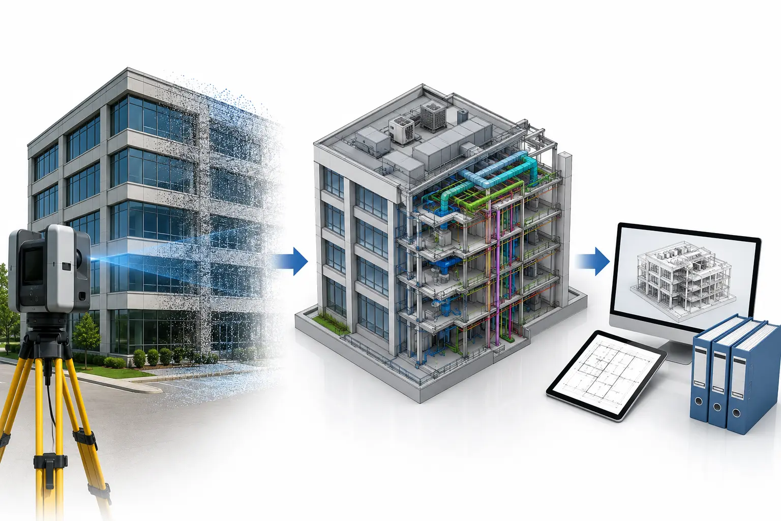 As-built BIM model for existing building documentation handover and facility information