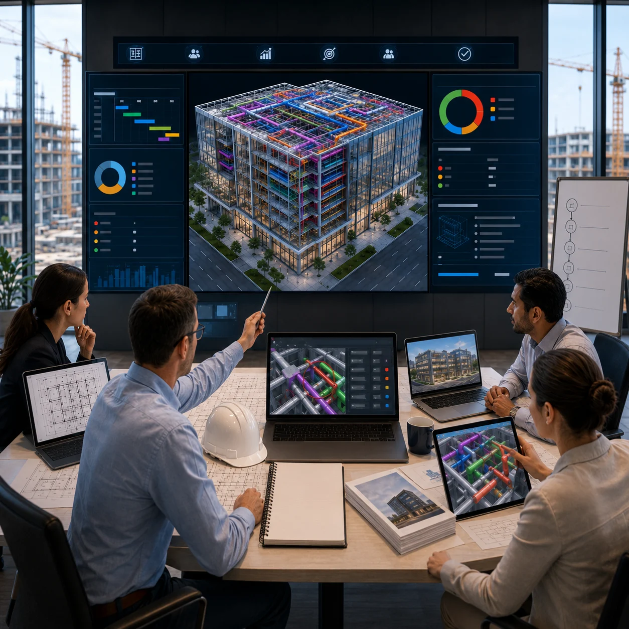 Commercial construction digital preconstruction and project coordination