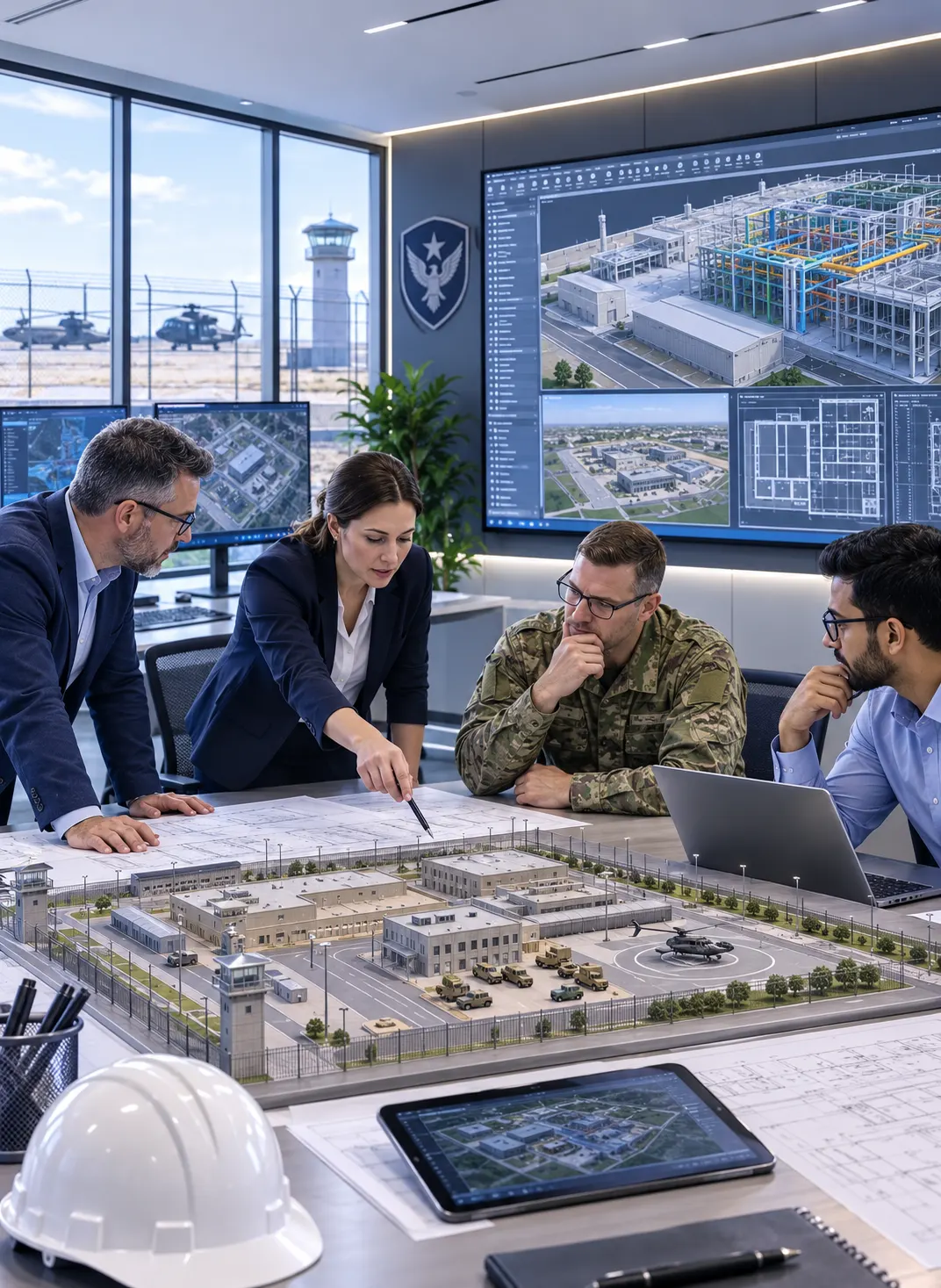 Defense and security construction project coordination and preconstruction team support