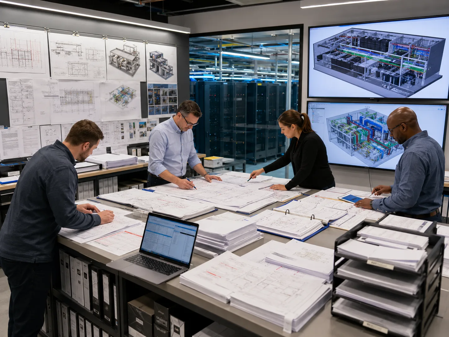 Mission critical project documentation and data center BIM preconstruction review