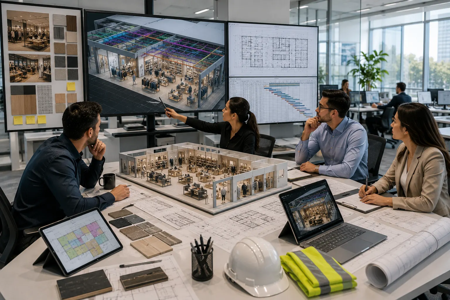 Retail construction planning and preconstruction coordination support
