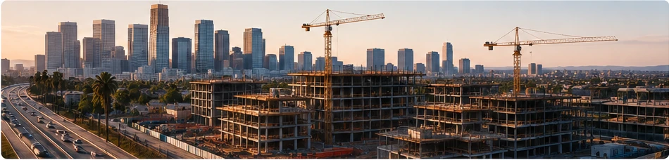 Construction project environment supported by CAD drafting services in California