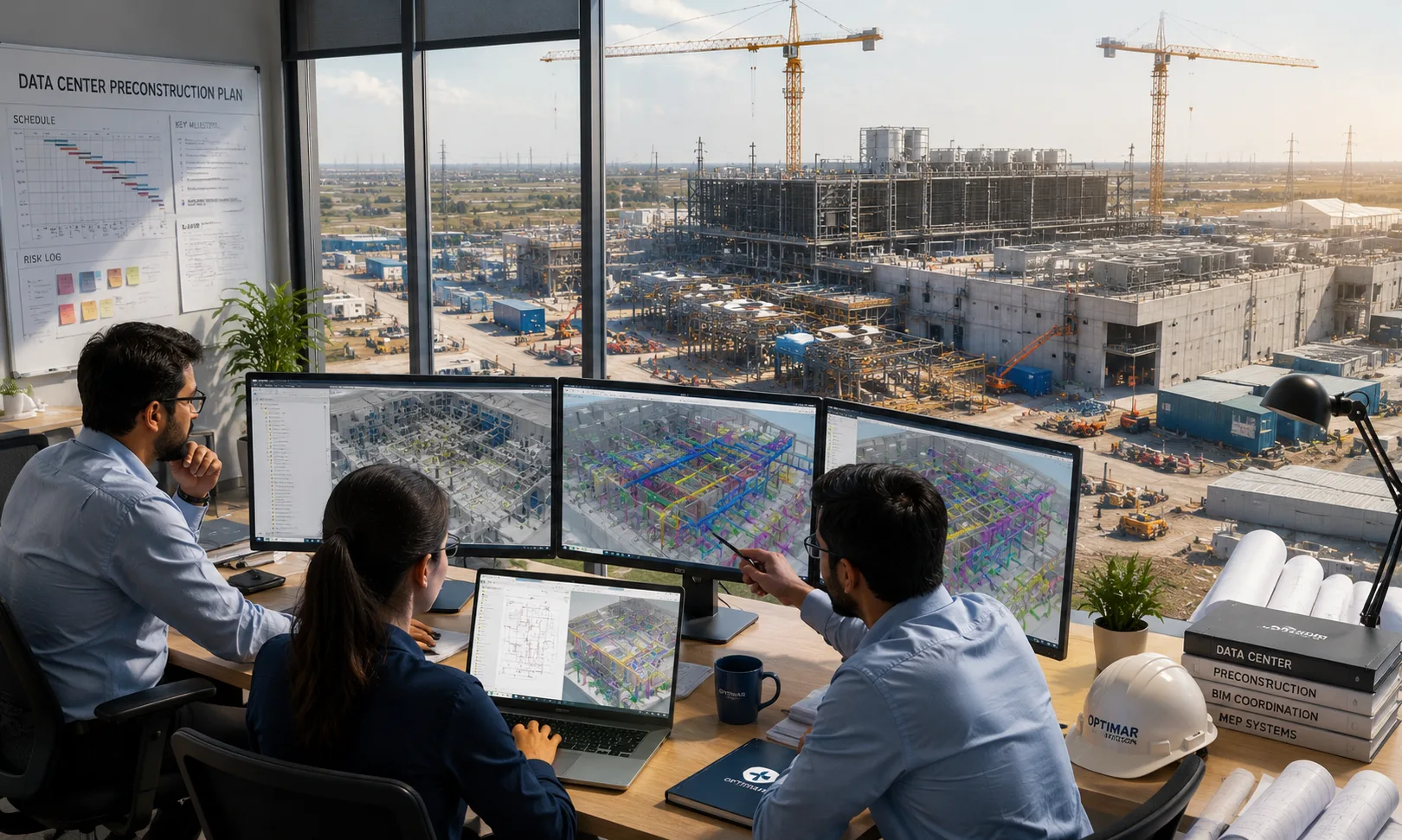Data center preconstruction BIM coordination and technical project environment