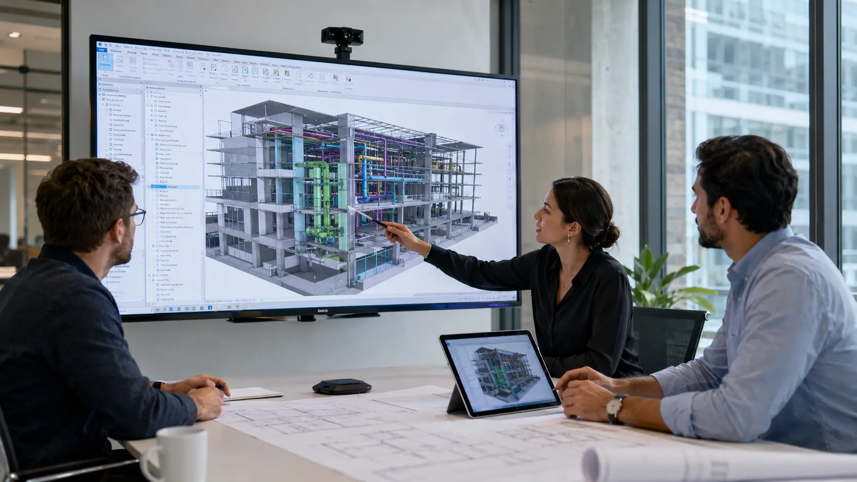 Architectural BIM modeling and Revit project coordination