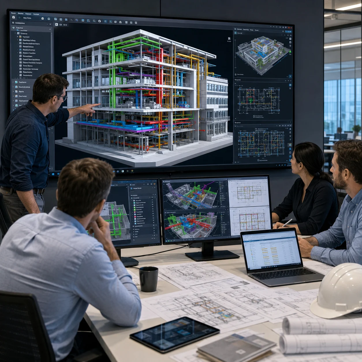 Commercial BIM coordination and multidisciplinary construction model review