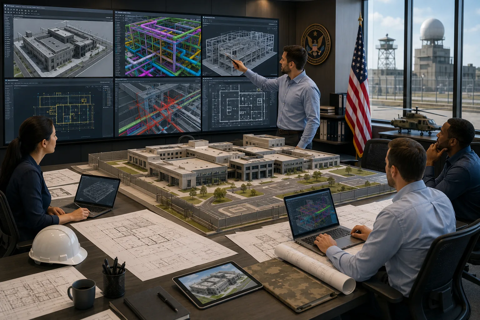 Defense and security BIM coordination and preconstruction model review