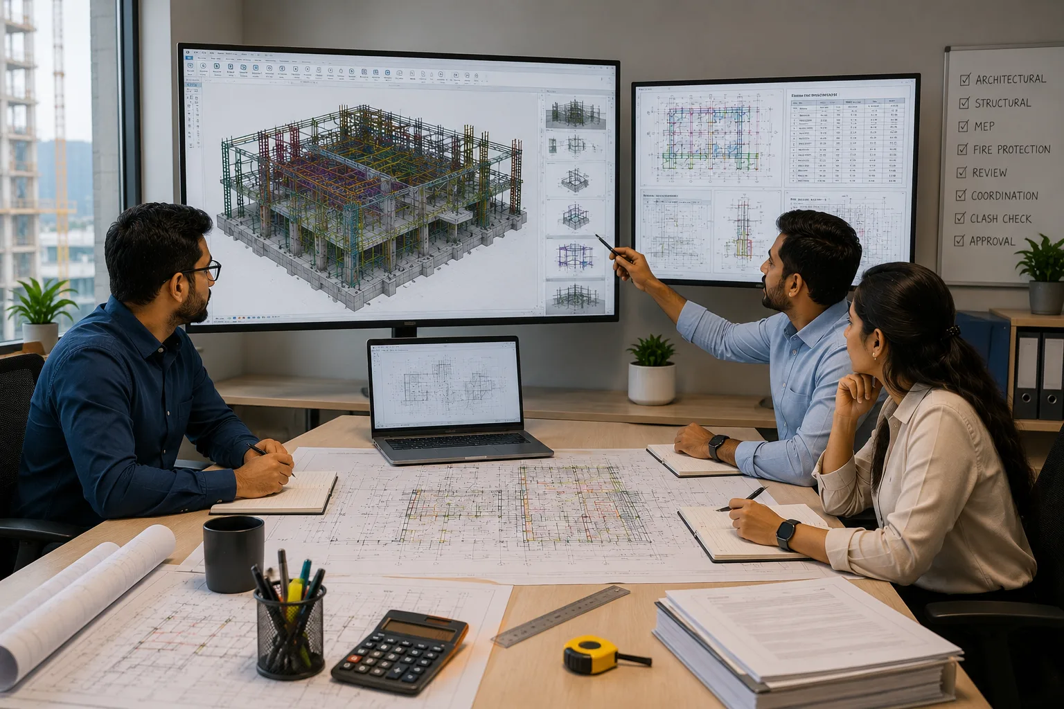 Project coordination and construction drawing review