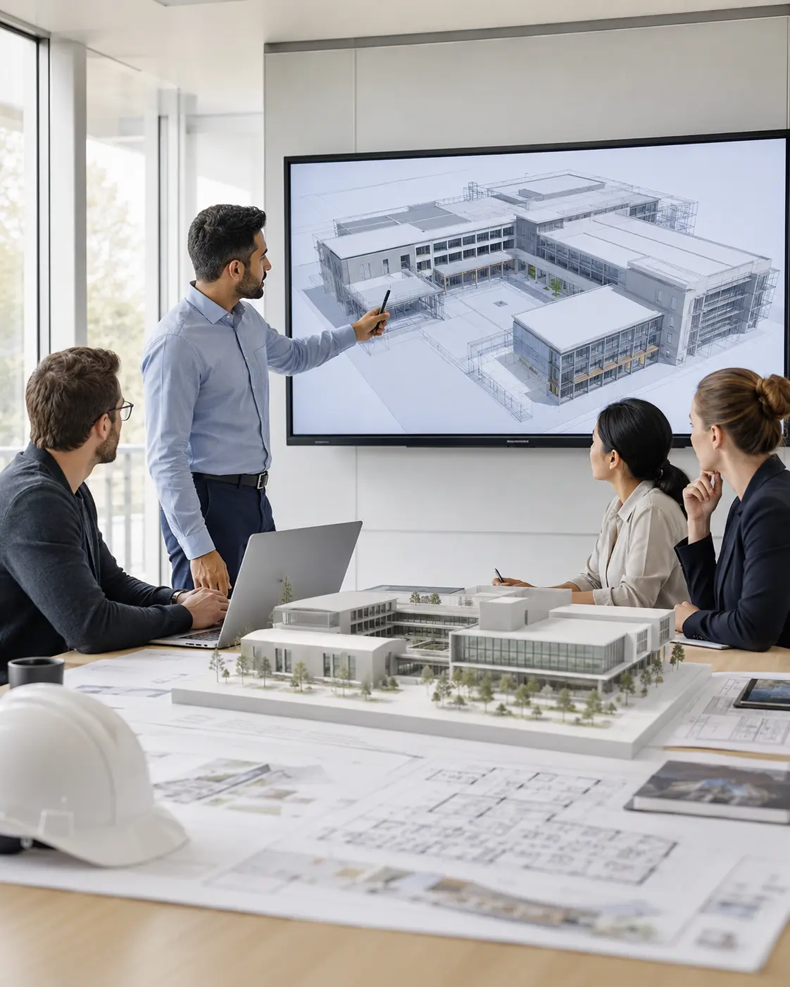 Institutional educational BIM workflow and project coordination review