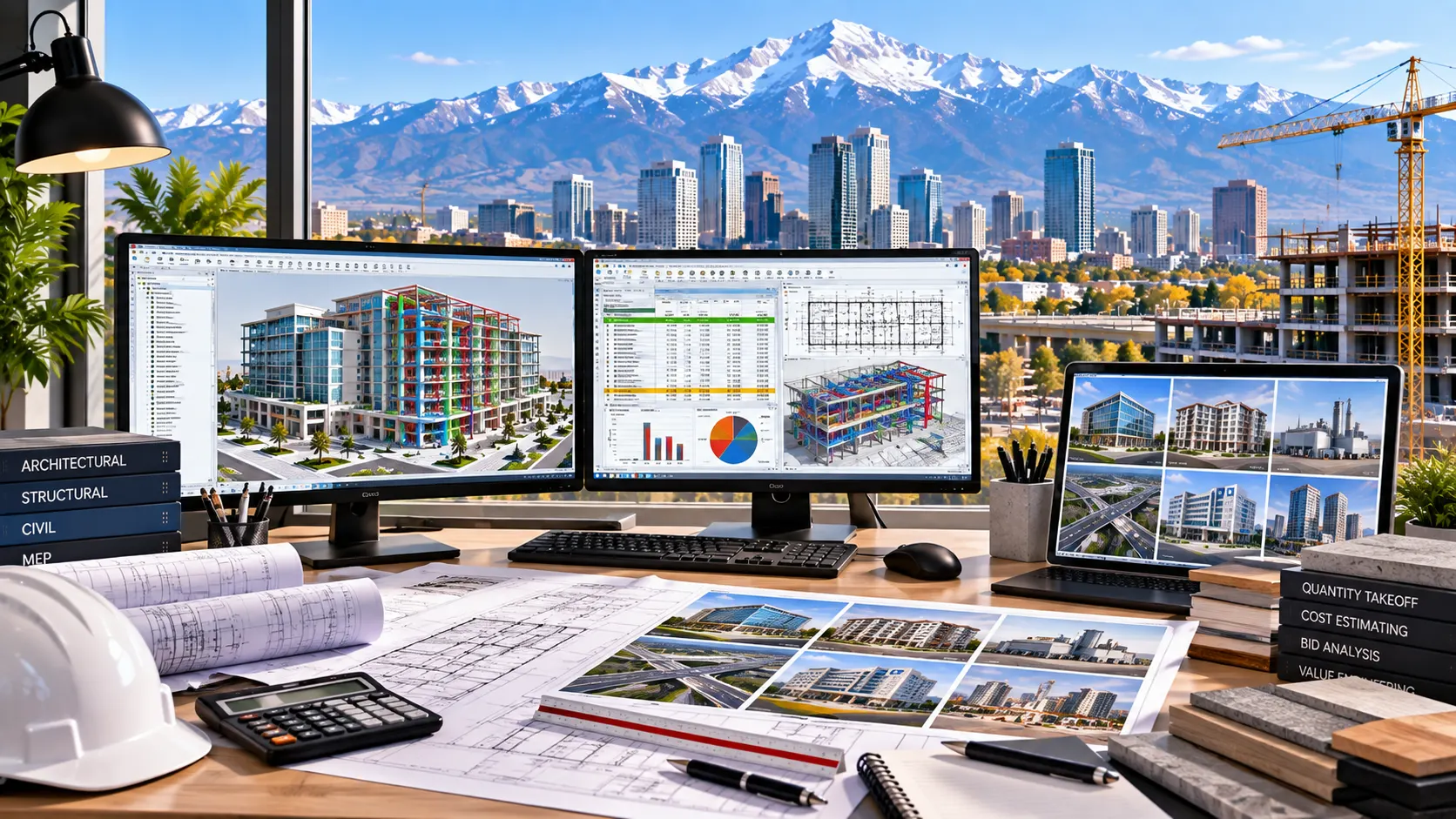 Colorado estimating team reviewing commercial residential industrial infrastructure healthcare and mixed-use projects