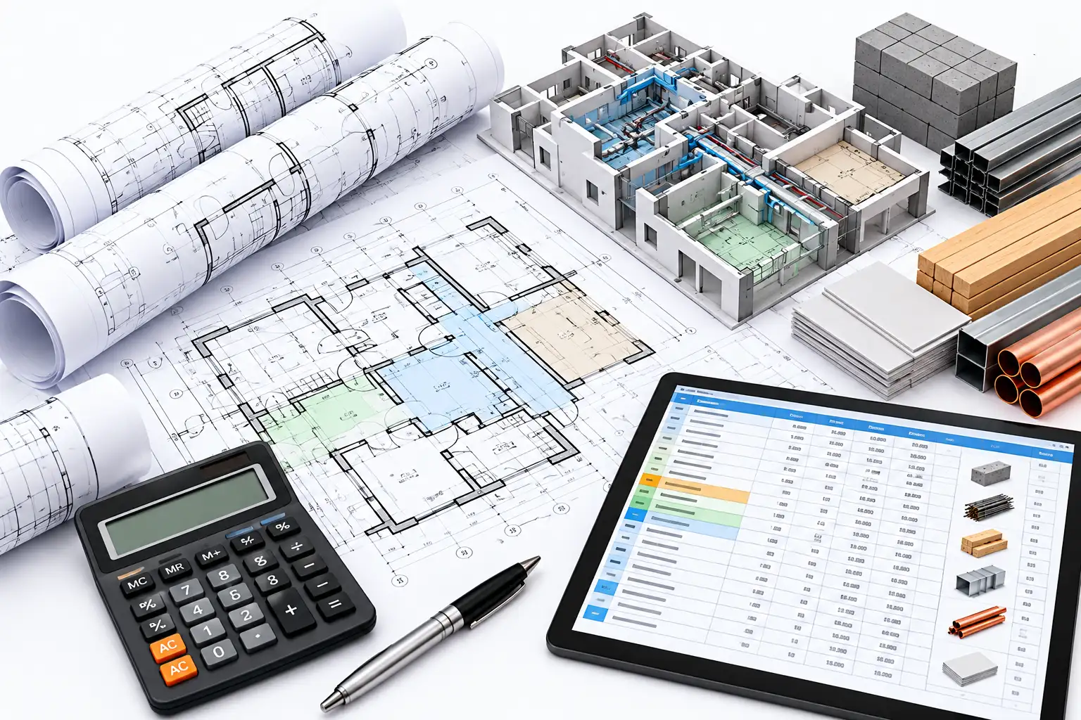 Construction estimating workflow for Dubai South BOQ and tender review