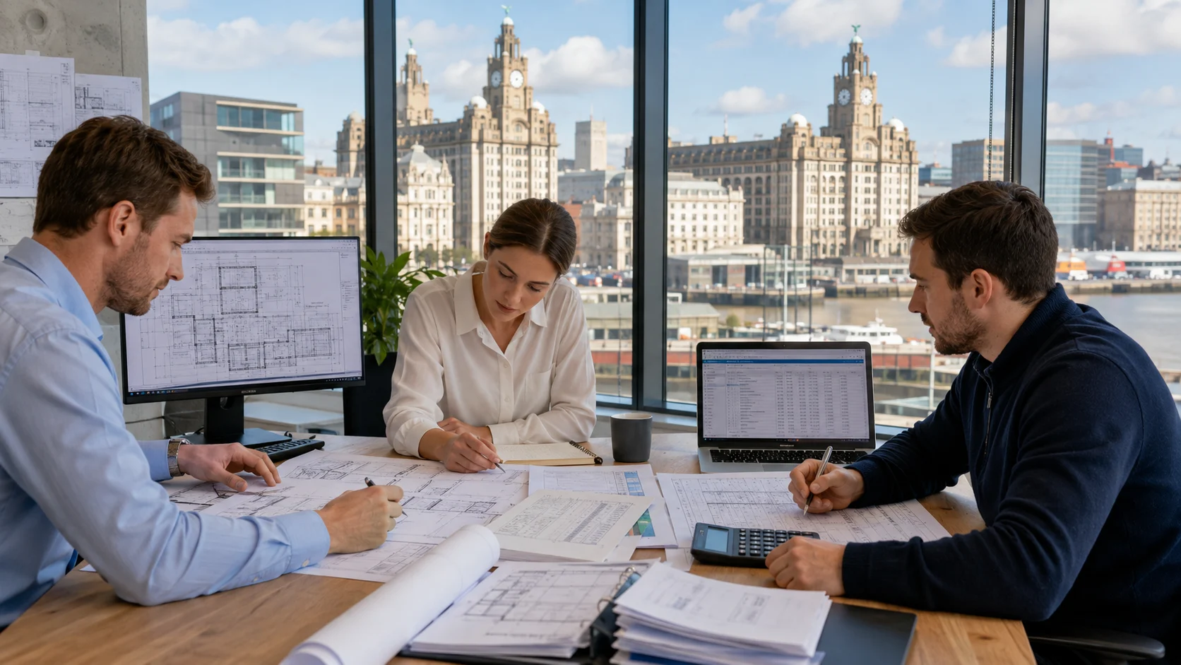 Liverpool construction estimating workflow reviewing drawings specifications quantities and cost information