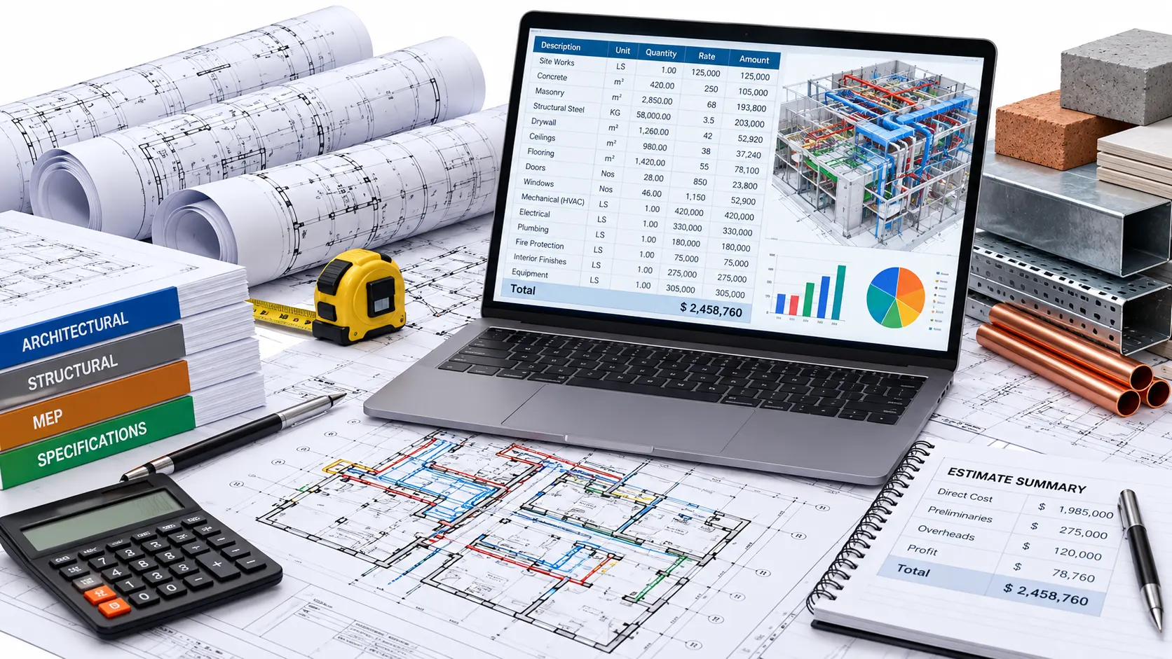Construction estimating and BOQ review for Ras Al Khaimah projects