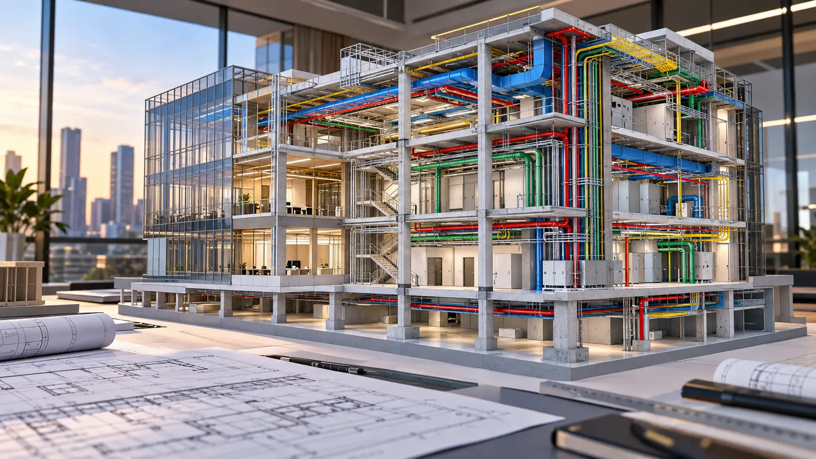 Multidisciplinary BIM model for architectural structural and MEP coordination on Manchester construction projects