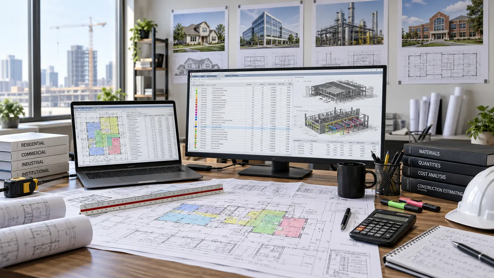 Construction estimating and takeoff support across multiple project types
