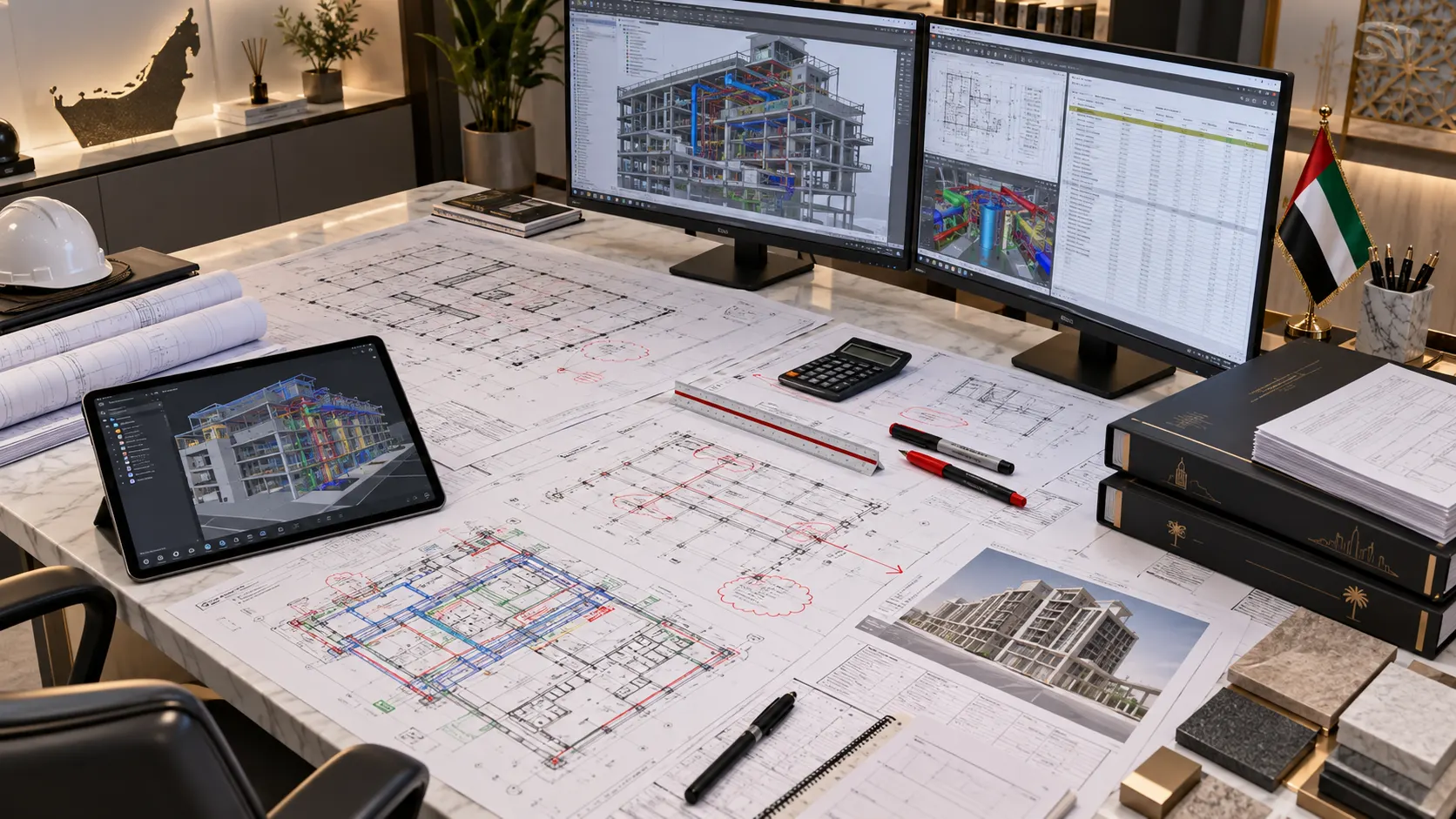 UAE preconstruction drawings BIM models specifications BOQs and redlines