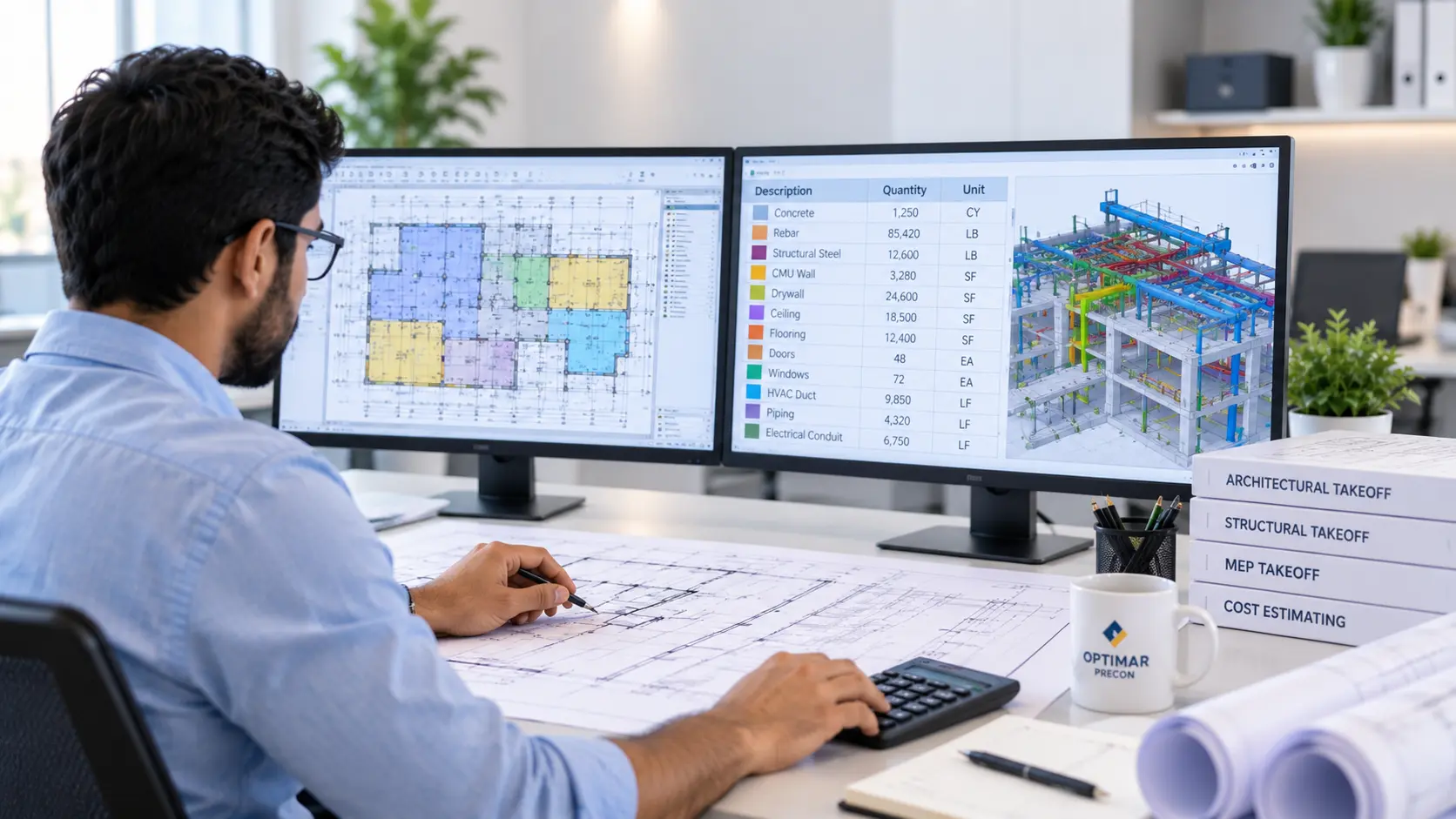 Quantity takeoff support for contractors and estimating teams