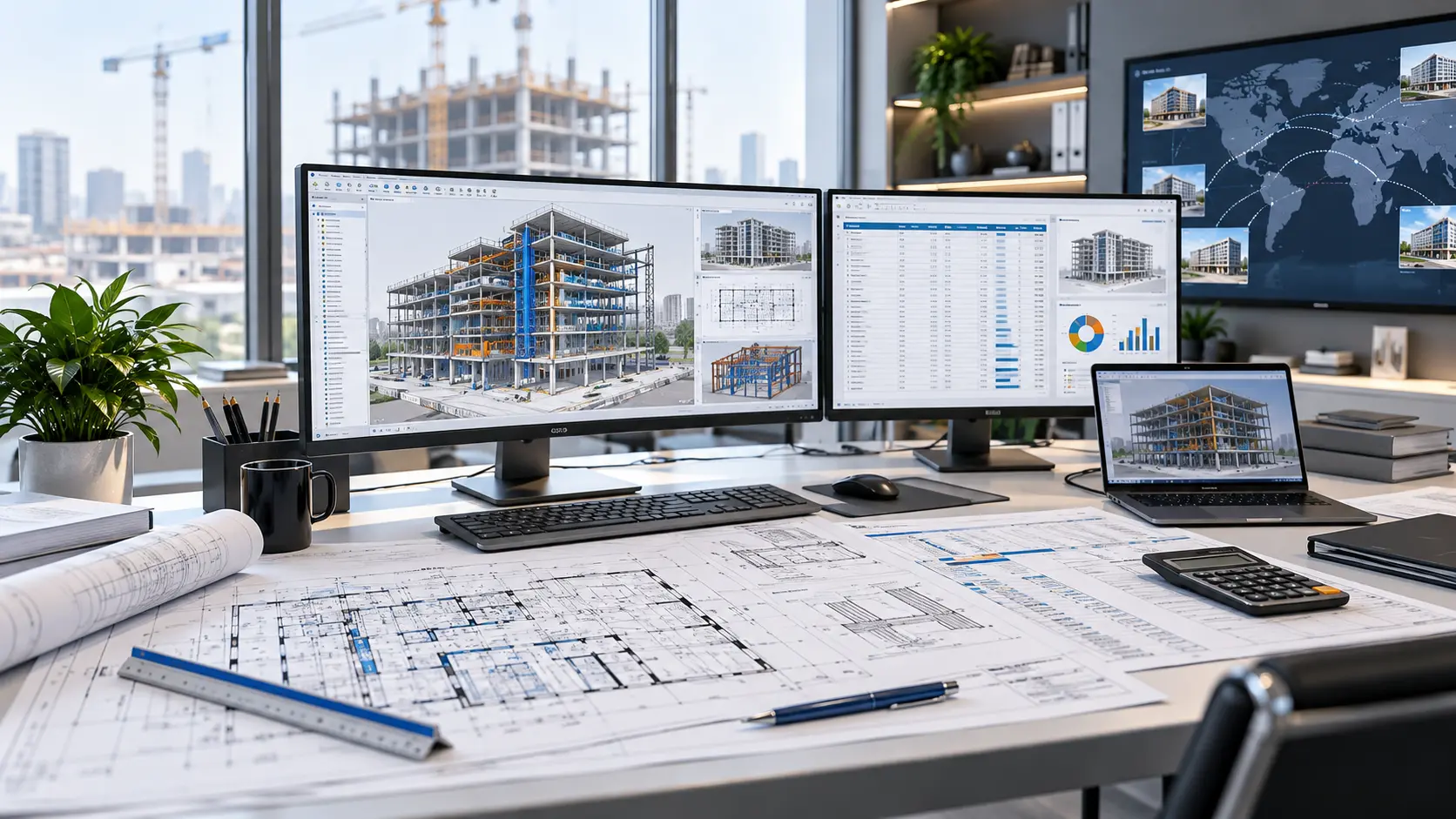 Construction technical documentation representing dedicated BIM CAD and estimating team support