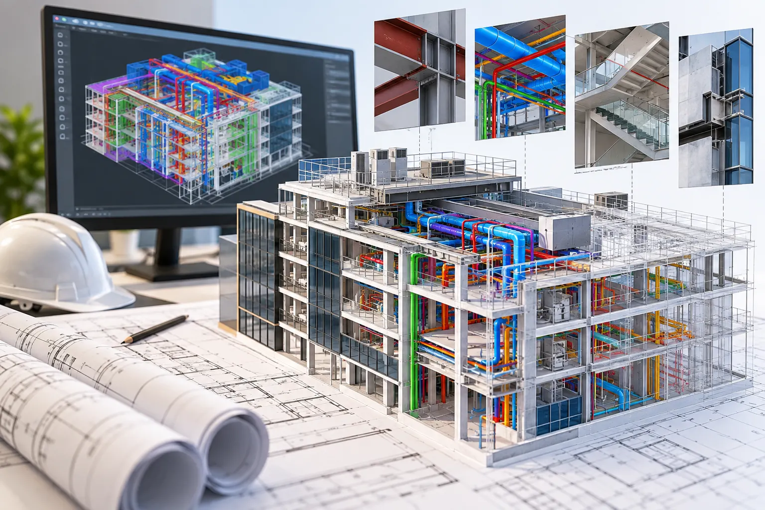 Architectural structural and MEP BIM coordination workflow for London construction projects