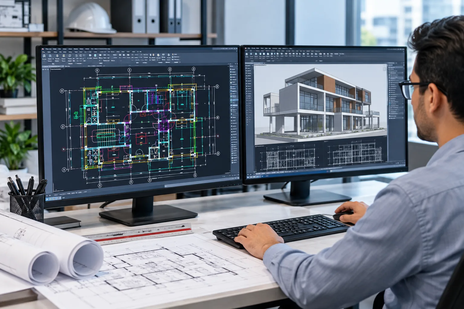 CAD drafting and technical drawing documentation used for project revisions and engineering reviews