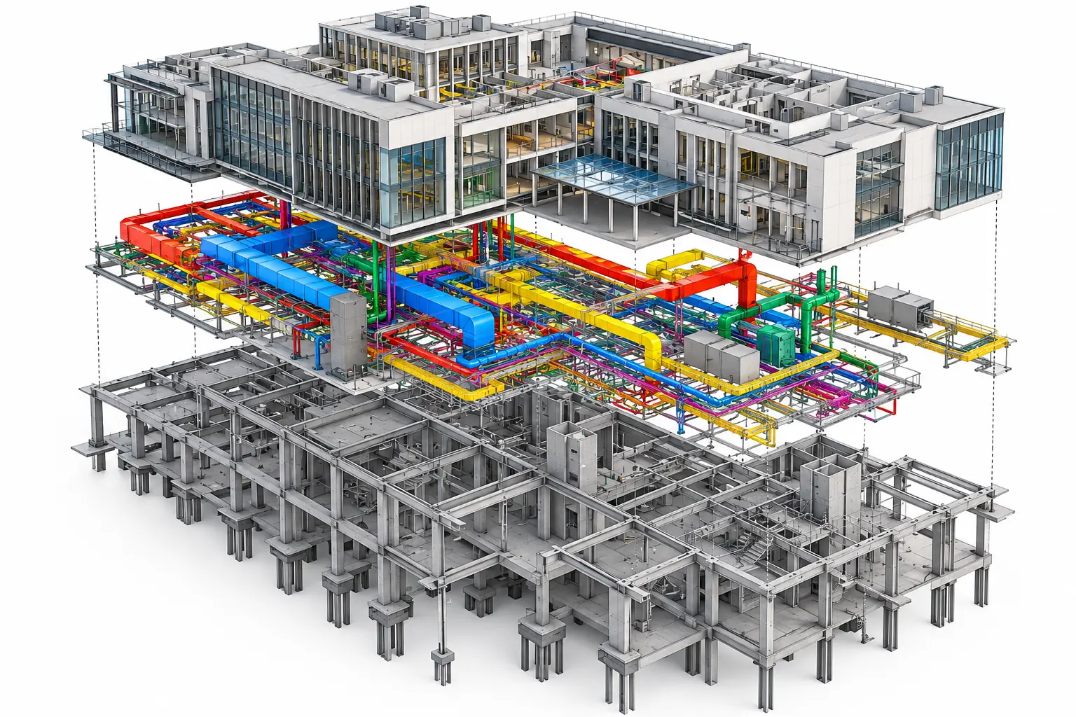 Birmingham BIM coordination workflow reviewing architectural structural and MEP models