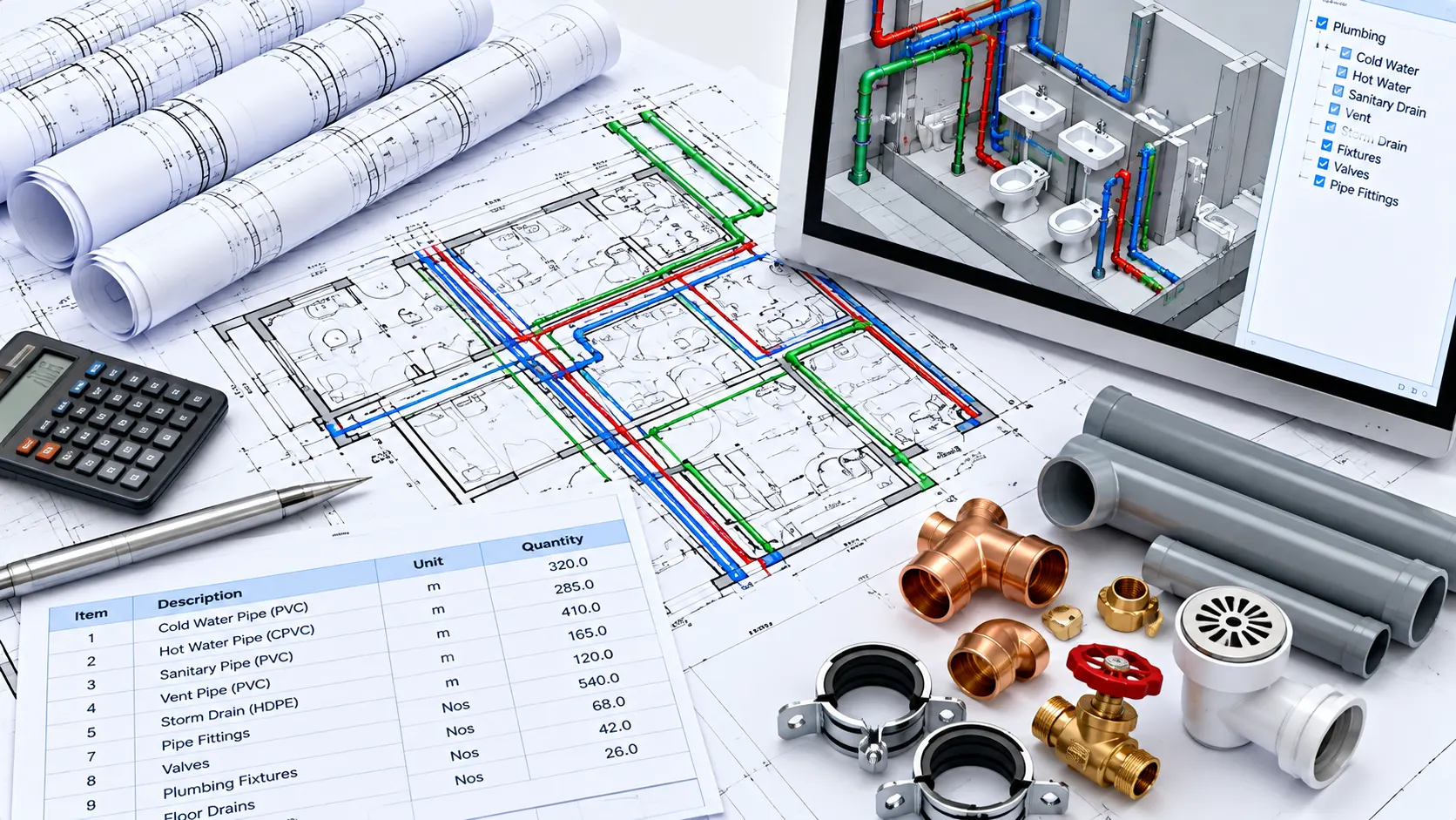 Plumbing estimating workflow for contractors developers and estimators