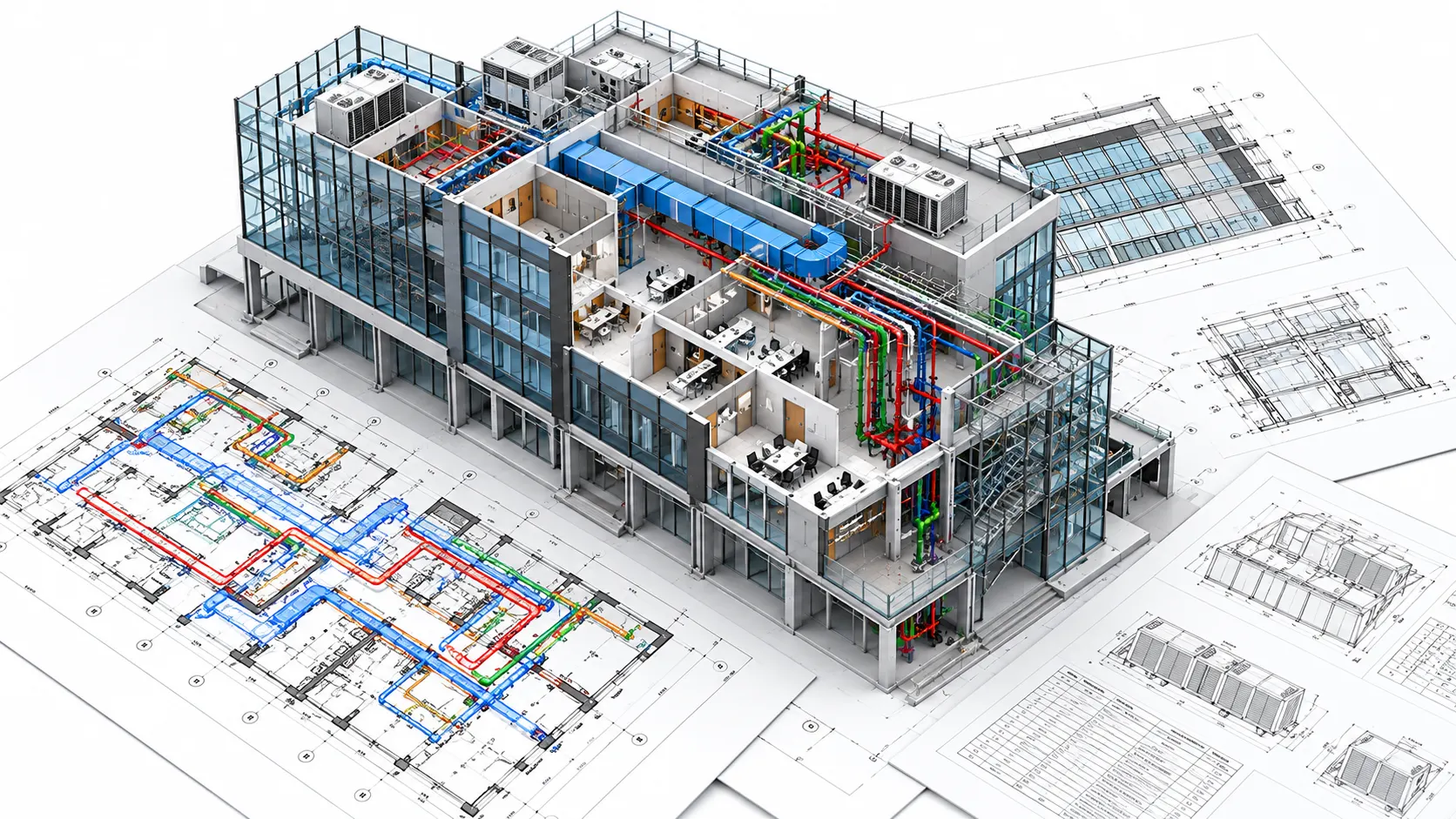 Multidisciplinary BIM model for a laboratory university or research facility project in Oxford