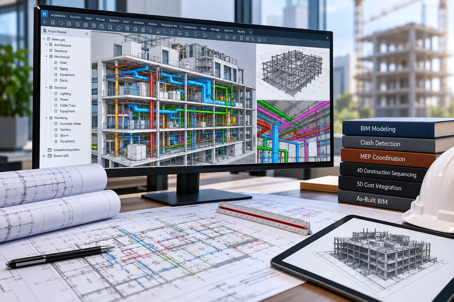 BIM modelling and construction drawing coordination workflow for Liverpool regeneration projects
