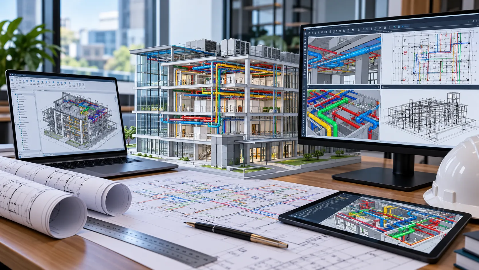 Digital drawing and BIM model coordination services for construction projects in Milton Keynes