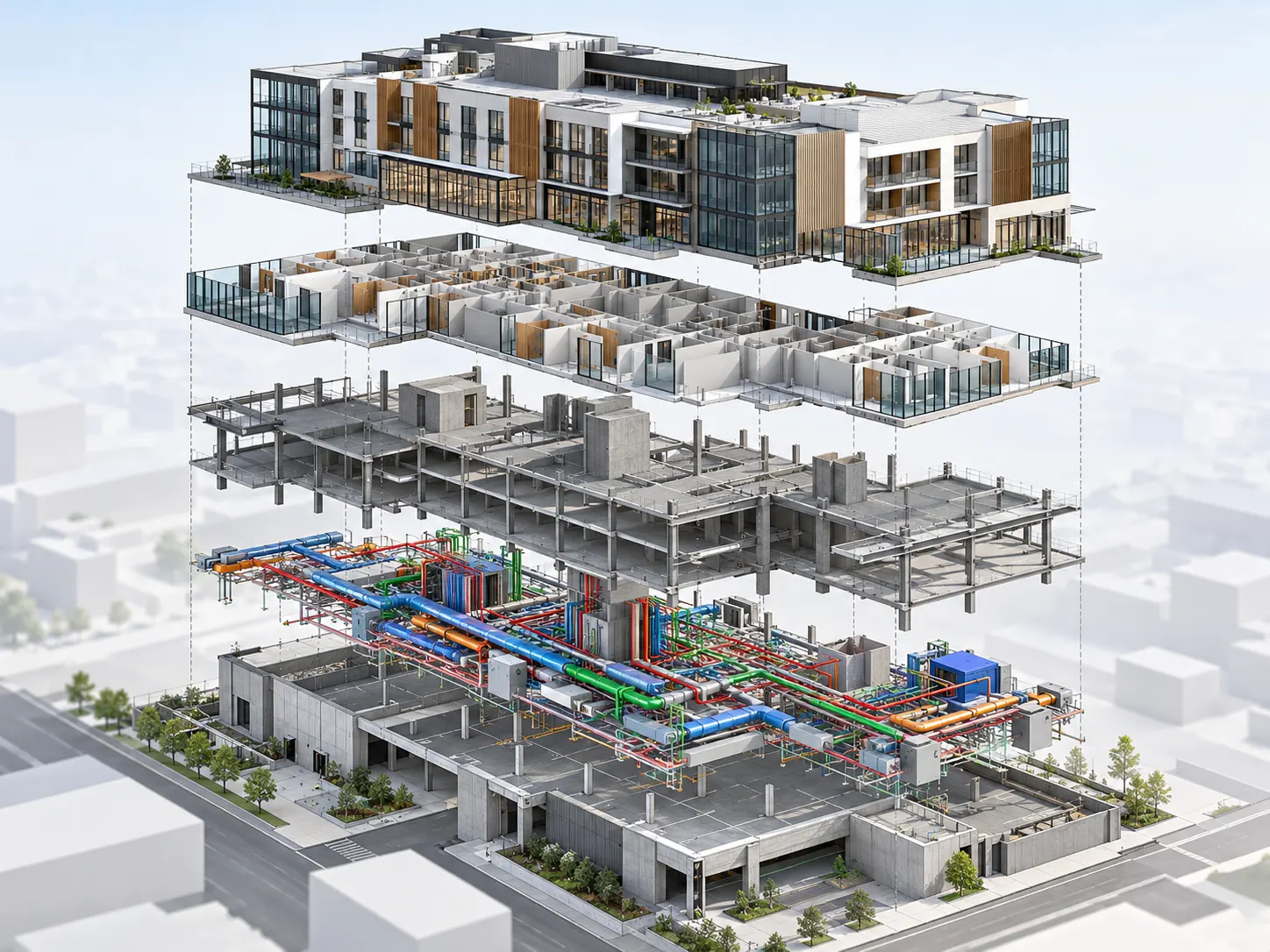 Coordinated BIM model and building services documentation for Nottingham and East Midlands construction