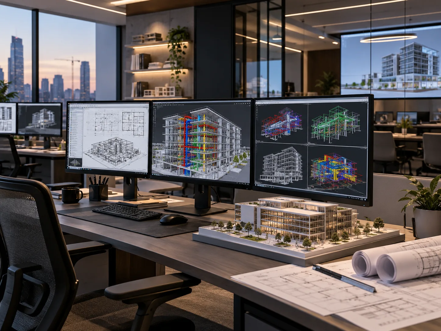 Technical drafting and model preparation for industrial building BIM projects
