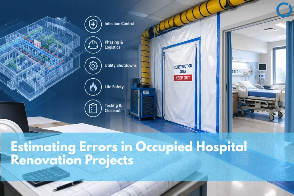 hospital renovation estimating occupied building