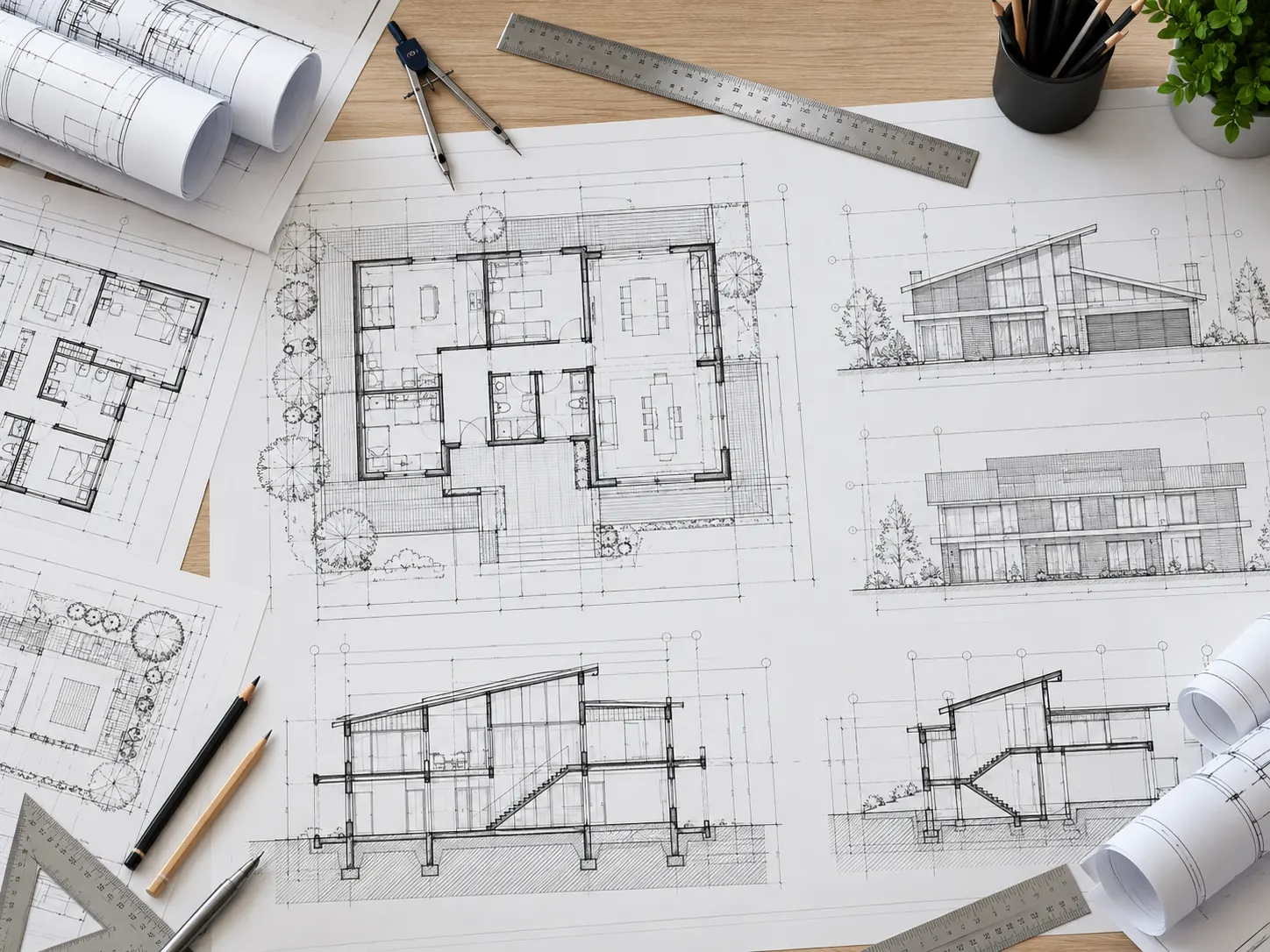 Technical CAD drawings and drafting documentation for Rhode Island construction and engineering projects