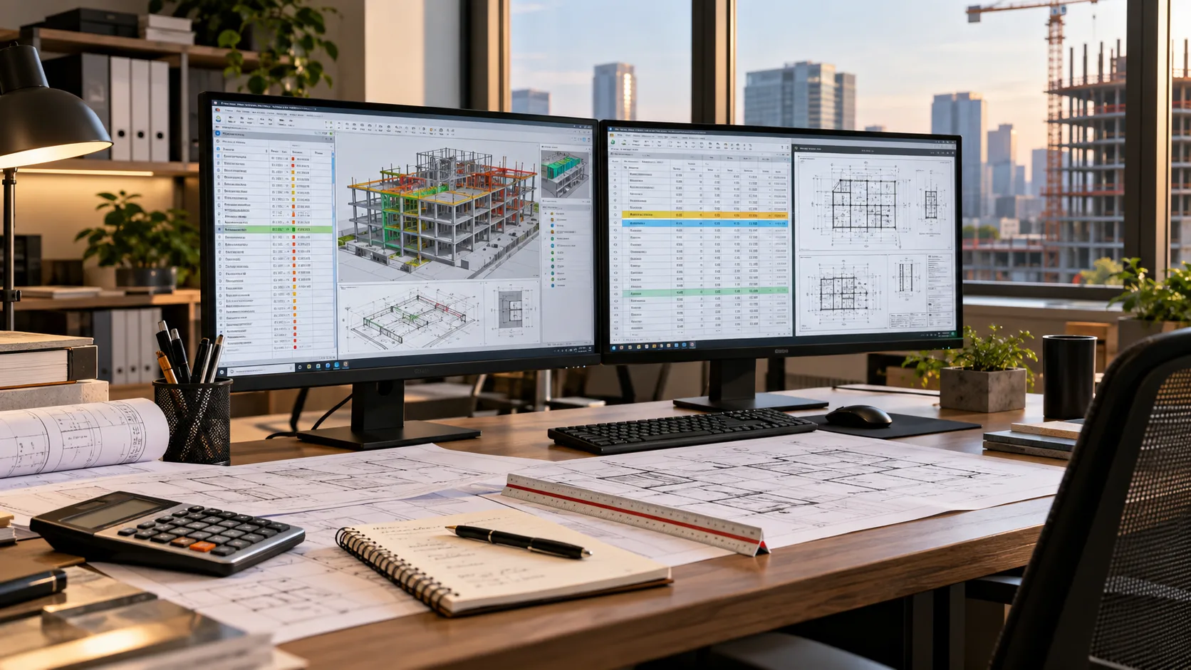 Construction estimating workflow reviewing drawings quantity takeoffs BOQs and tender documents for a Manchester project