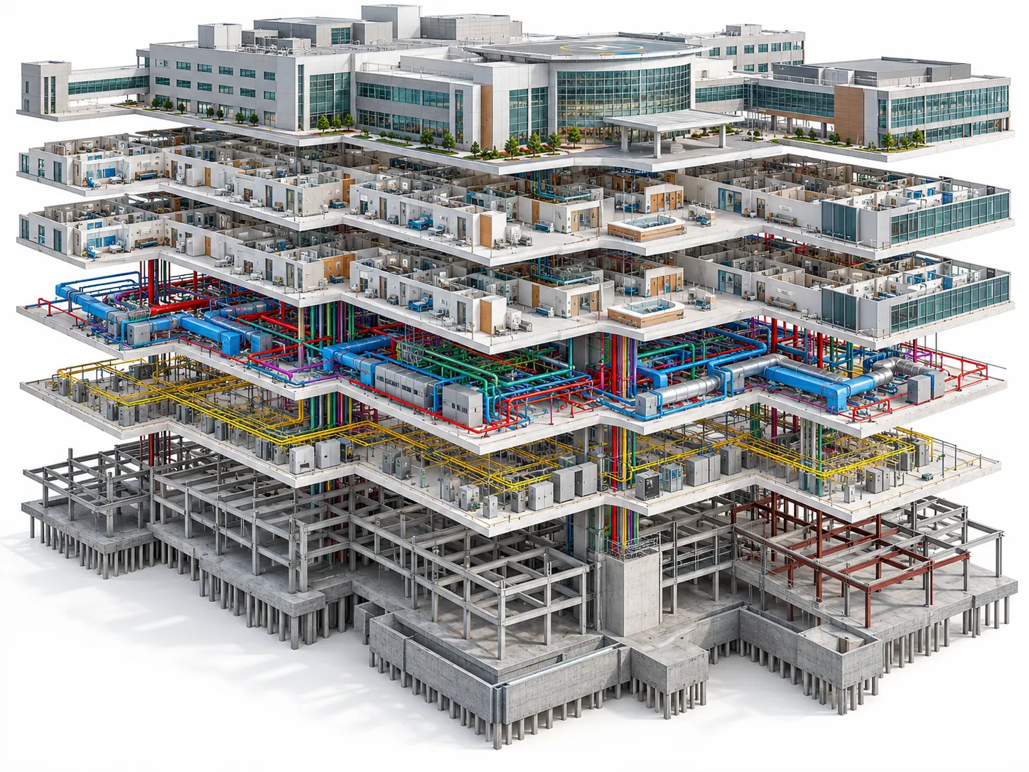 3D building information modeling for architectural structural and MEP project delivery