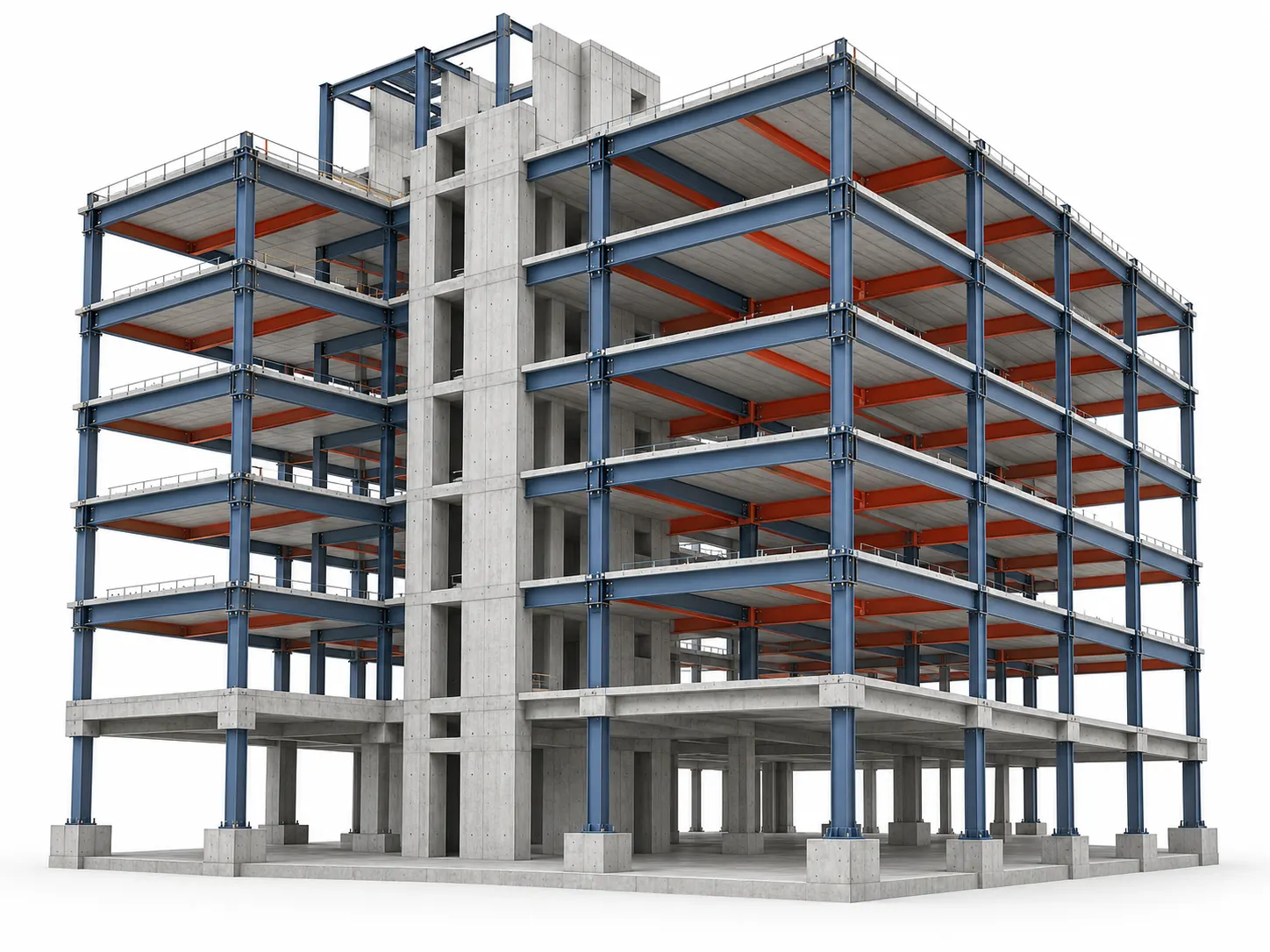 3D BIM building model developed for architectural structural and MEP design