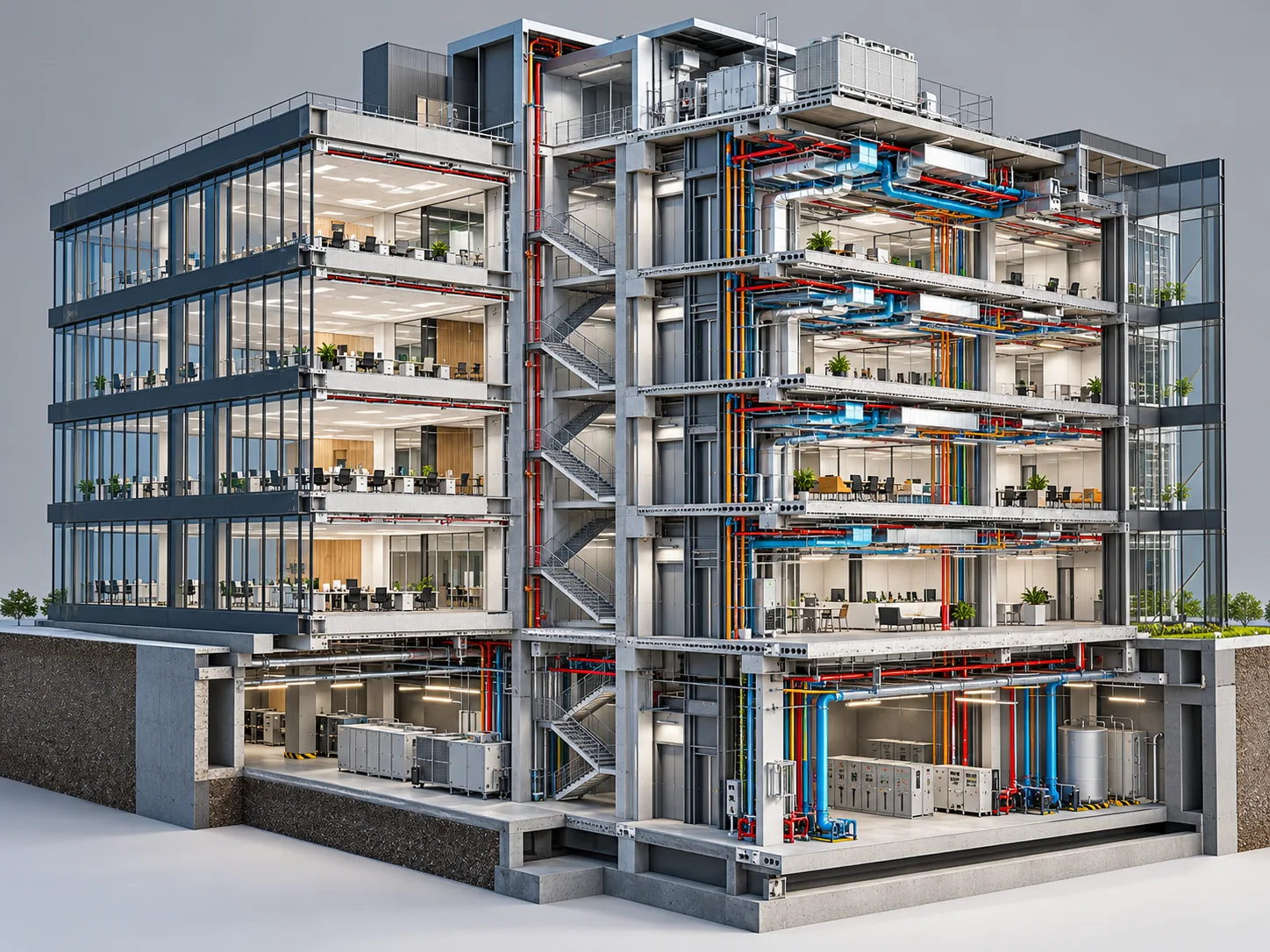 3D building information model for architectural structural and MEP BIM services