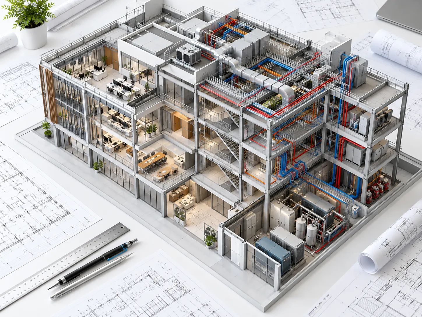 Multidisciplinary architectural structural and MEP BIM coordination workflow for Dallas projects